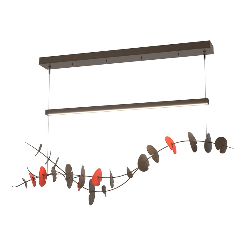 Lily LED Pendant Bronze Satin Red