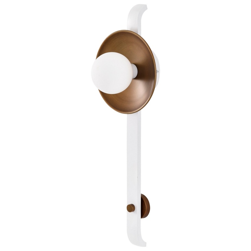 One Light Wall Sconce from the Colby Collection in Matte White Finish by Nuvo Lighting