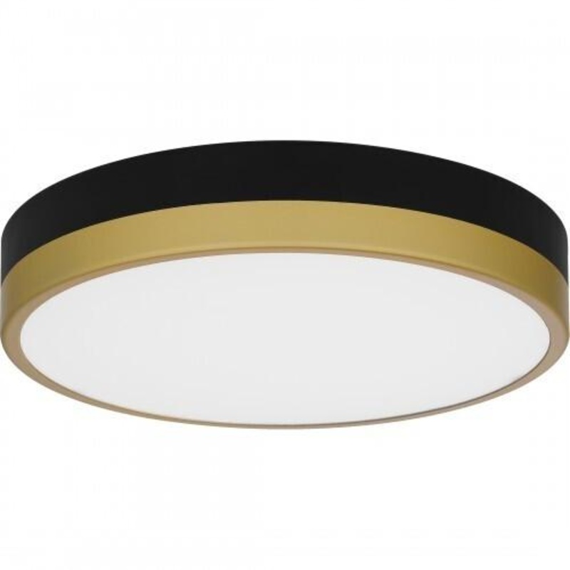 Quoizel WLN1611MBKG Weldin Flush mount led matte black gold Flush Mount