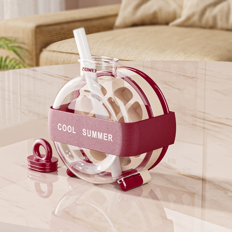 Red Portable Press-Release Ice Cube Maker Bottle – Makes 12 Cubes, Doubles as Bottle