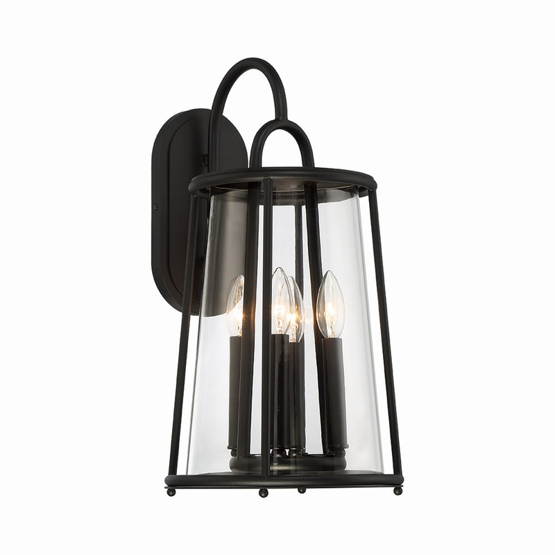 Six Light Outdoor Wall Sconce from the Daulle Collection in Satin Black Finish by Eurofase