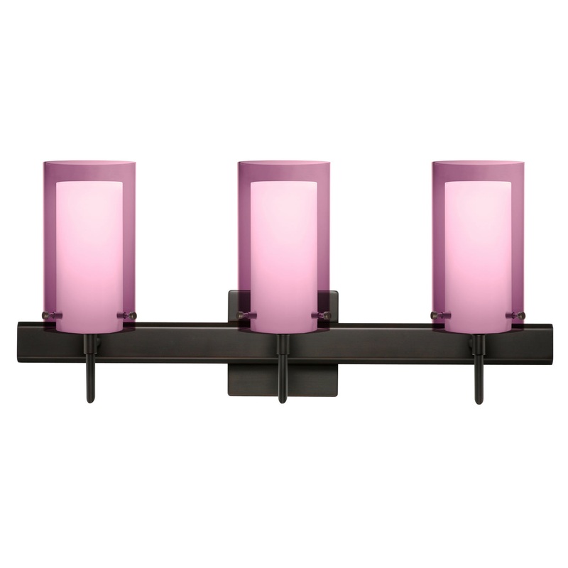 Three Light Wall Sconce from the Pahu Collection in Bronze Finish by Besa