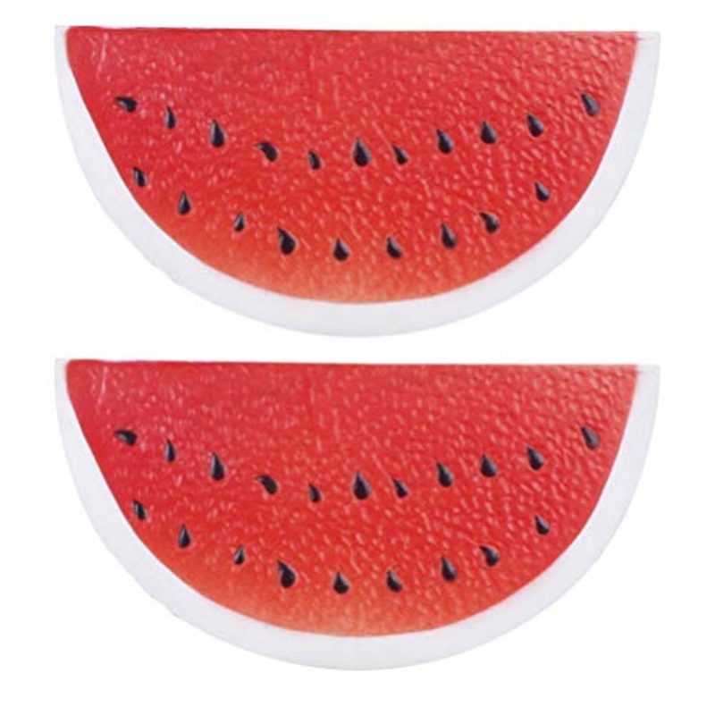 TOYANDONA 2Pcs Carino Anguria Ornamento Frutta Artificiale Giocattolo Divertente Cucina Giocattoli Finta Cibo Gioca Giocattolo per Regali Hawaiani Favore Decorazione Regali
