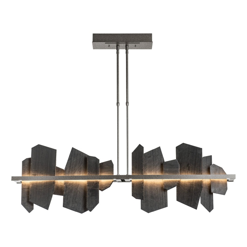 Ardesia Linear LED Pendant Natural Iron