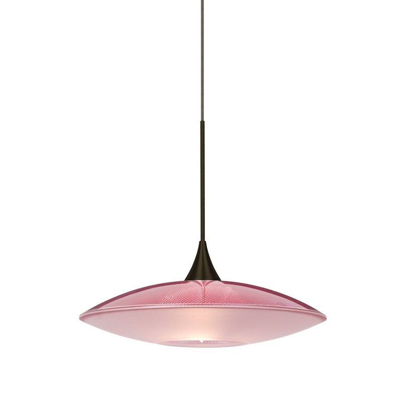 Besa 1XT-6294RD-LED-BR Spazio One Light Pendant Bronze