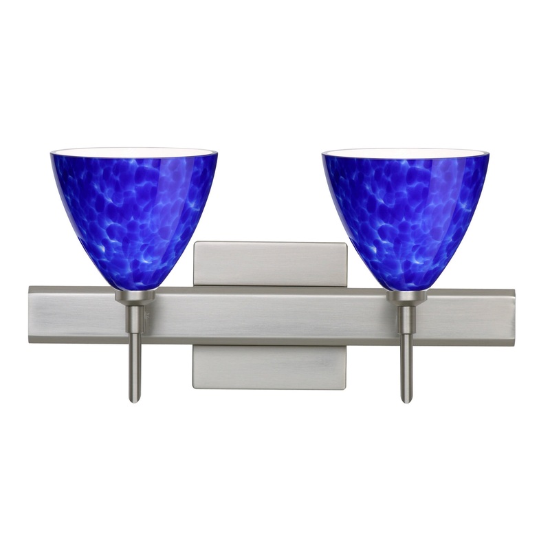 Besa 2SW-177986-SN-SQ Mia Two Light Wall Sconce Satin Nickel