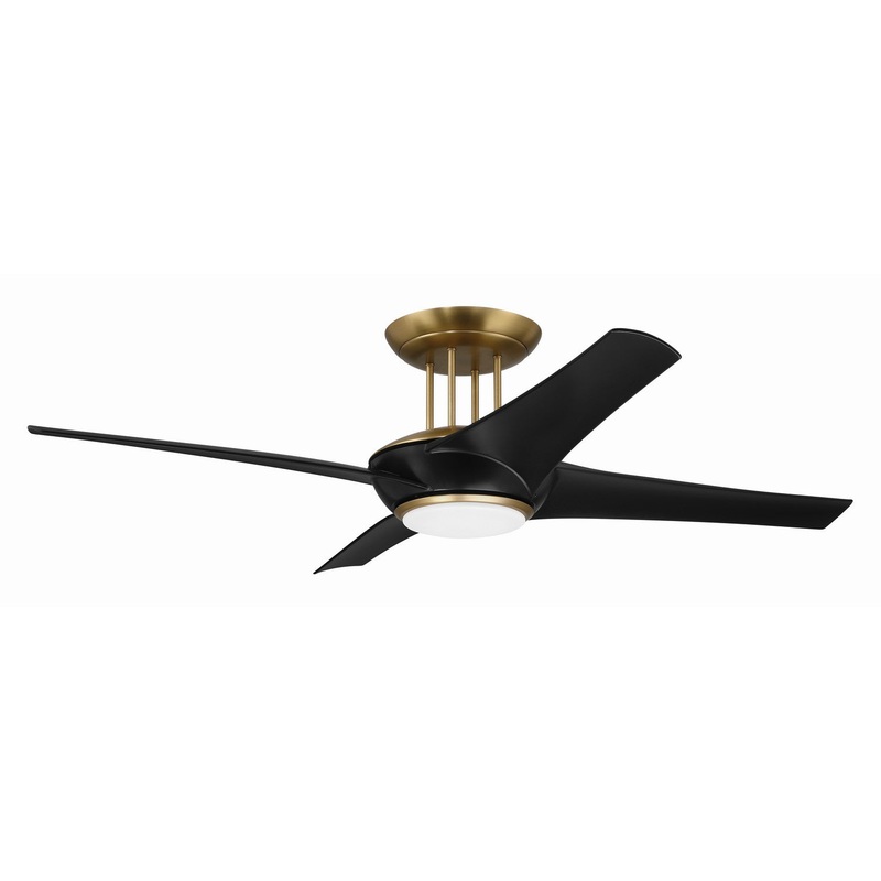 Craftmade CAM54FBSB4 Cam 54″Ceiling Fan Flat Black/Satin Brass