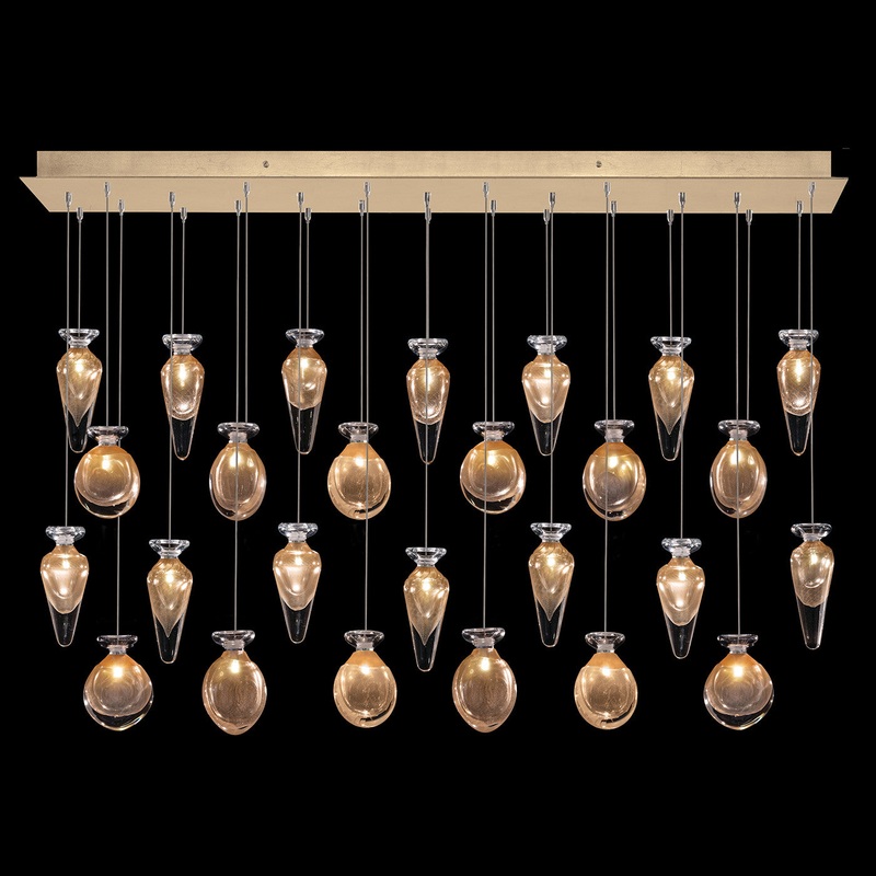 Essence 54″W Rectangular Pendant Gold/Gold Mix