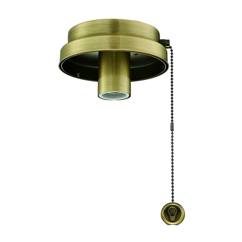 Fanimation F6AB Fitters One Light Fan Light Kit Antique Brass (Discontinued)