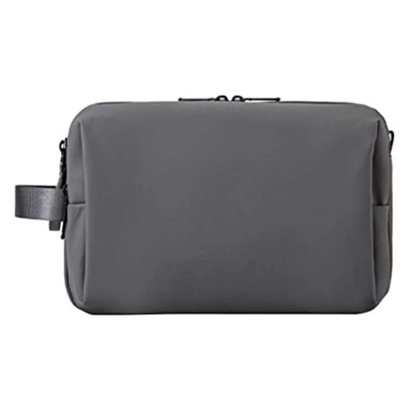Grey Stylish Waterproof Travel Toiletry Bag Organizer – Large Capacity Shaving Kit & Makeup Case(Makeup is a prop for shooting and is not included)