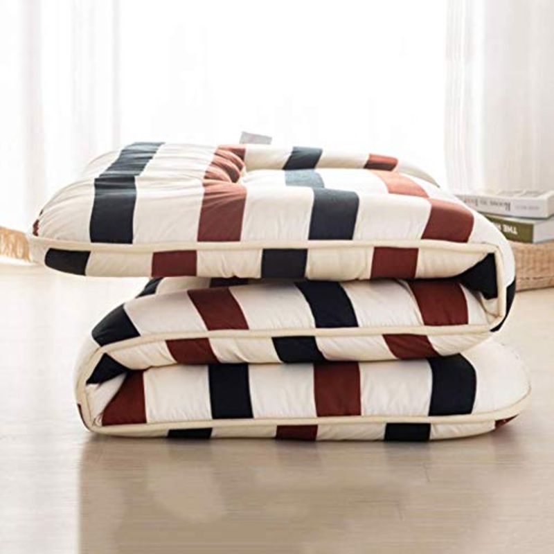 LJ Addensare Pieghevole Materasso Tops, Letti Pieghevoli Futons Tradizionale Giapponese Tatami Tappetino for Yoga Letto da Campo Materasso (Color : A, Size : 90x200cm(35x79inch))