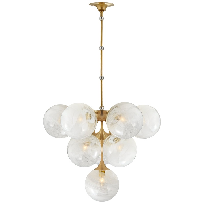 Ten Light Chandelier from the Cristol Collection in Hand-Rubbed Antique Brass Finish by Visual Comfort Signature