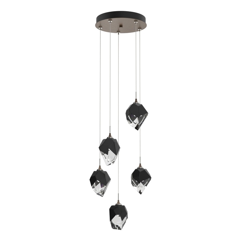 Chrysalis 5-Light Small Crystal Pendant Bronze Black Crystal (BP)