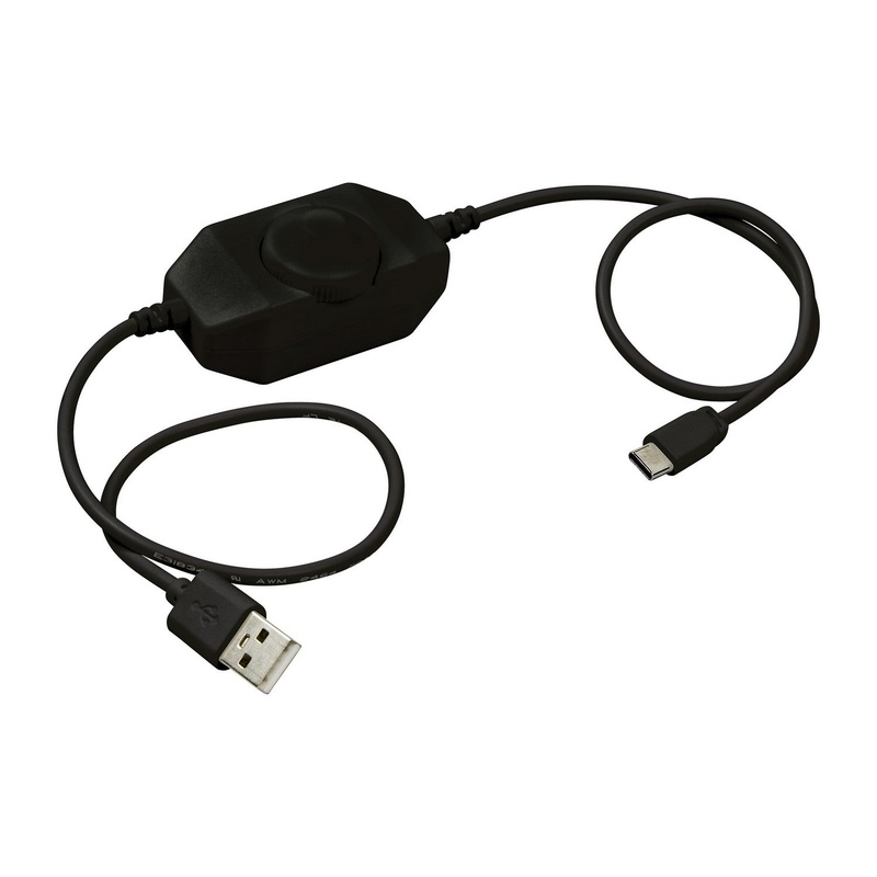 In-Line Dimmer from the Disk Lighting Collection in Black Finish by Generation Lighting.