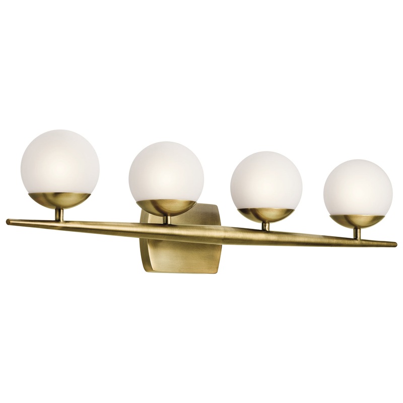 Kichler 45583NBR Four Light Bath, Natural Brass