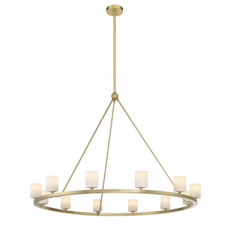 LED Chandelier from the Aragon Collection in Soft Brass Finish by Crystorama