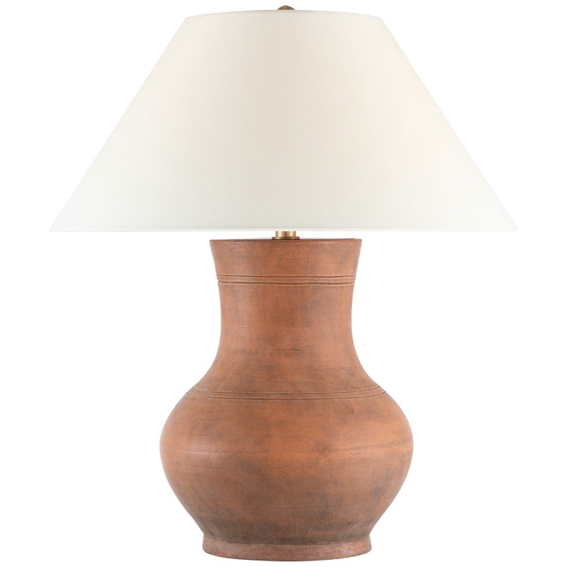 LED Table Lamp from the Sorrento Collection in Natural Terracotta Finish by Visual Comfort Signature