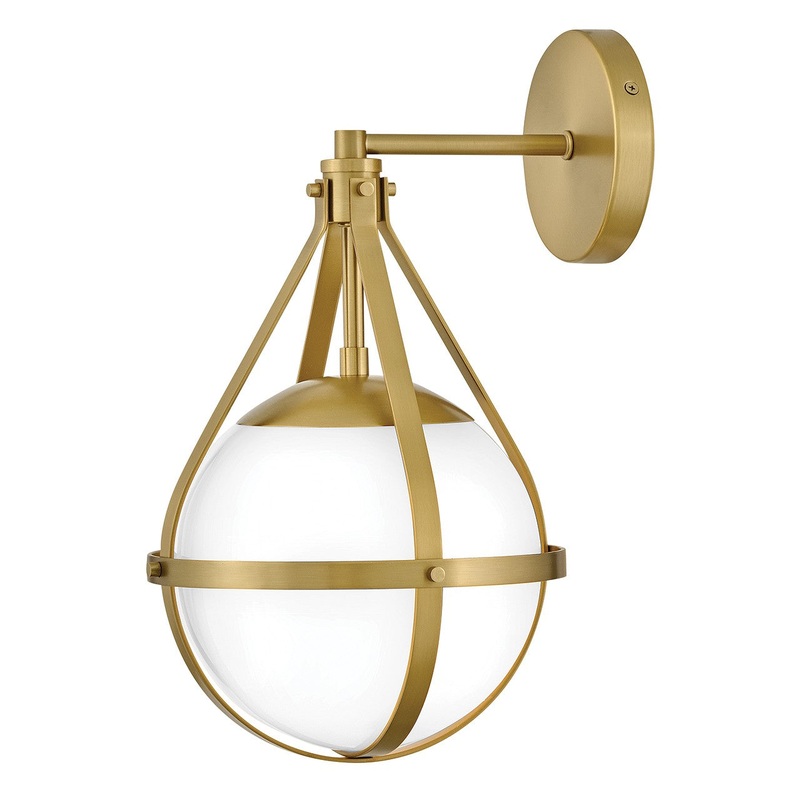 LED Wall Sconce from the Colby Collection in Lacquered Brass Finish by Lark