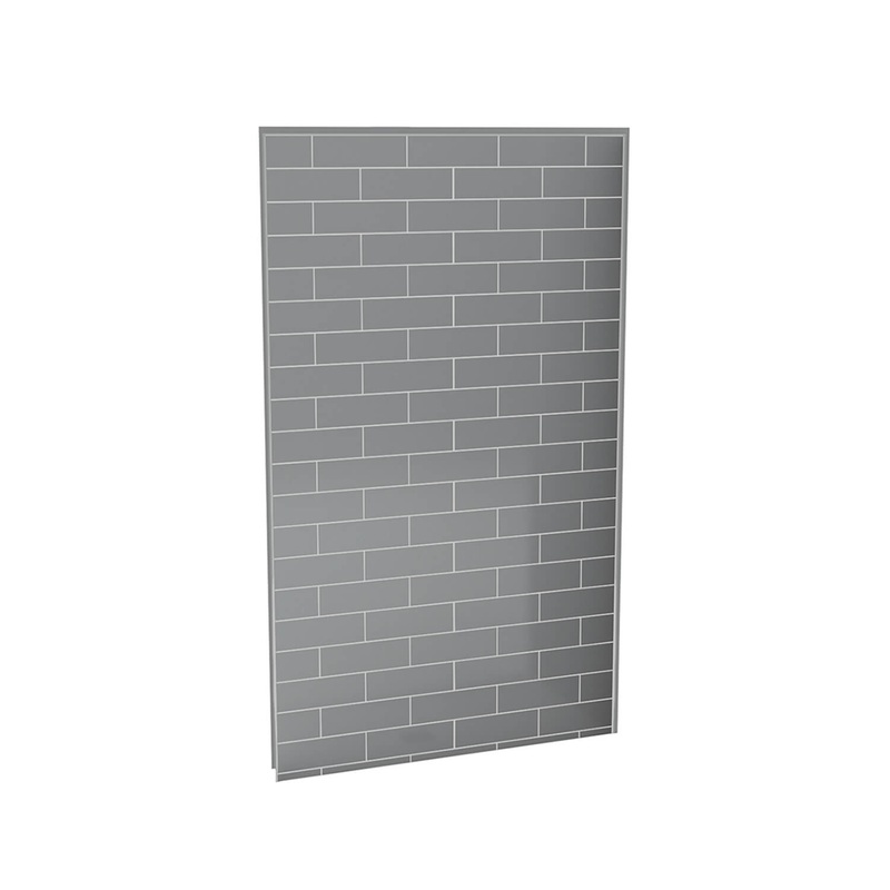 MAAX 103411-301-501 Utile 48 in. Composite Direct-to-Stud Back Wall in Metro Ash Grey