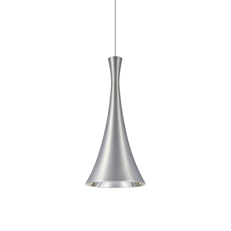 One Light Pendant from the Rondo Collection in Satin Nickel Finish by Besa