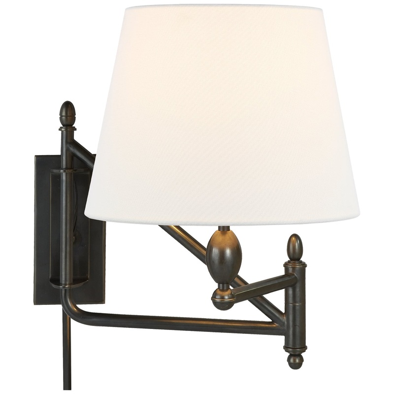 One Light Wall Sconce from the Paulo Collection in Bronze Finish by Visual Comfort Signature