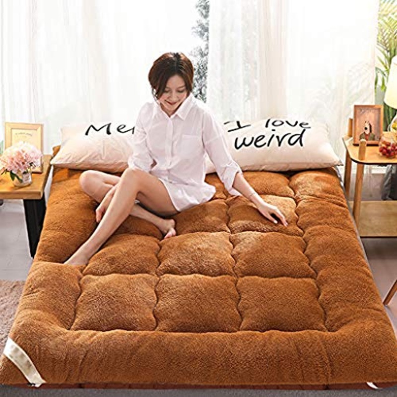 QVIVI Materasso Futon da Pavimento Tatami, Materassi Letto Futon Invernale Morbido Pieghevole Portatile per Dormitorio Studentesco da Letto C 1.2 * 2M