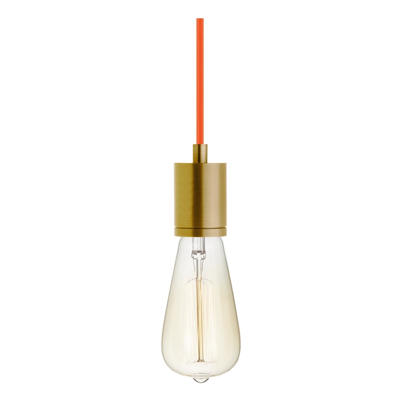 SoCo Pendant Hand Rubbed Antique Brass Orange 16′