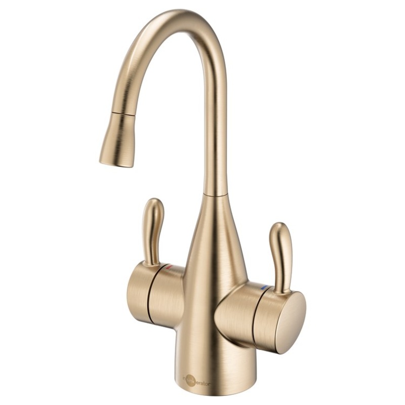 Water Dispenser Showroom Transitional 1010 Instant 2 Lever ADA Gooseneck Swivel 360 DEG Brushed Bronze