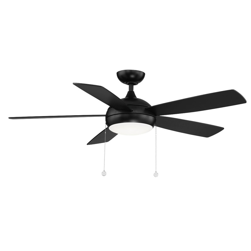 52″ Ceiling Fan from the Disc Ii Collection in Matte Black Finish by W.A.C. Lighting