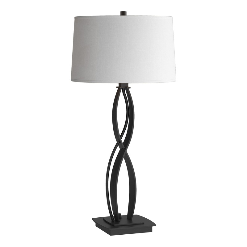 Almost Infinity Table Lamp Black Natural Anna Shade (SF)