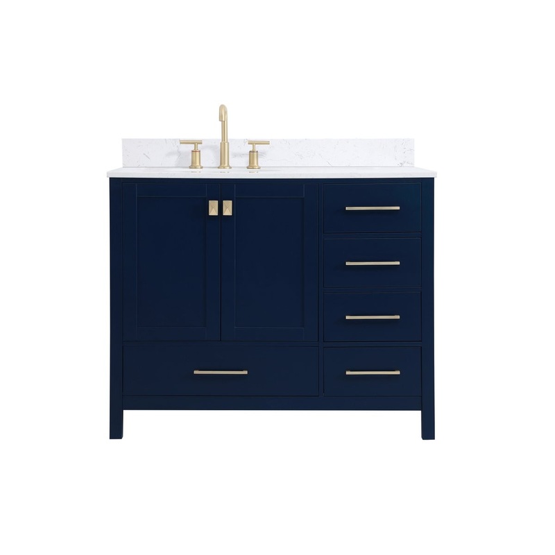 Bathroom Vanity Set from the Irene Collection in Blue Finish by Elegant Lighting