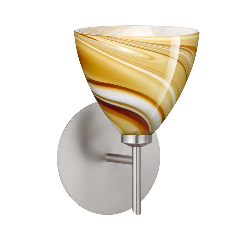 Besa 1SW-1779HN-SN Mia One Light Wall Sconce Satin Nickel