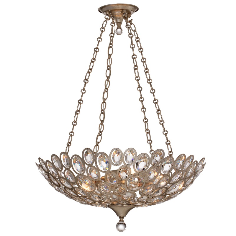 Crystorama 7587-DT Sterling Five Light Chandelier Distressed Twilight