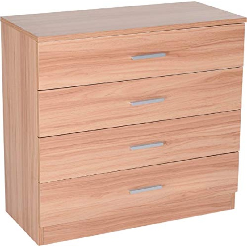 DecHome HOMCOM – Cassettiera 4 Cassetti in Legno 72×33.5×67 cm