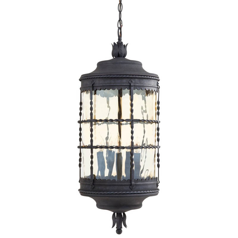 Five Light Chain Hung from the Mallorca Collection in Spanish Iron Finish by Minka-Lavery