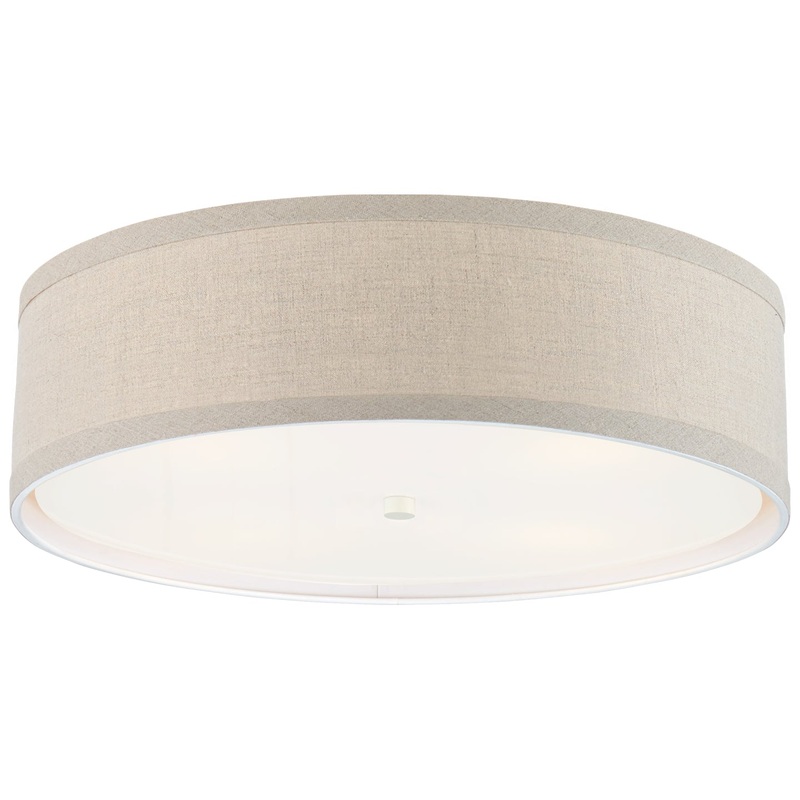 Four Light Flush Mount from the Walker Collection in Light Cream Finish by Visual Comfort Signature
