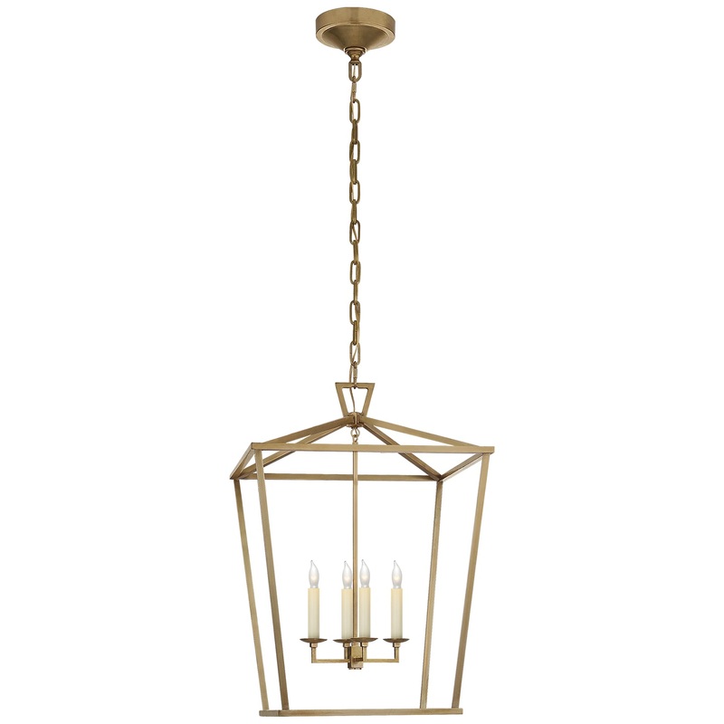 Four Light Lantern from the Darlana Collection in Antique-Burnished Brass Finish by Visual Comfort Signature