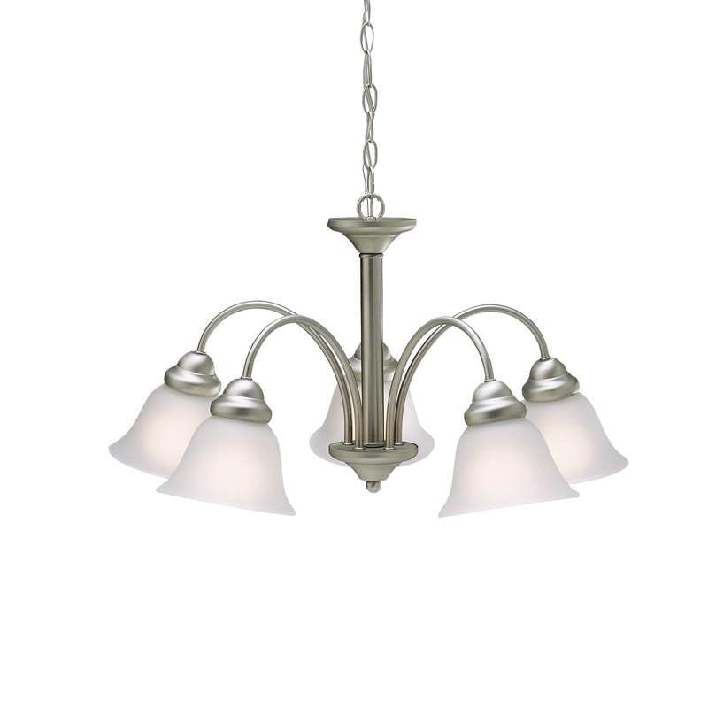 Kichler 2093NI Five Light Chandelier, Brushed Nickel