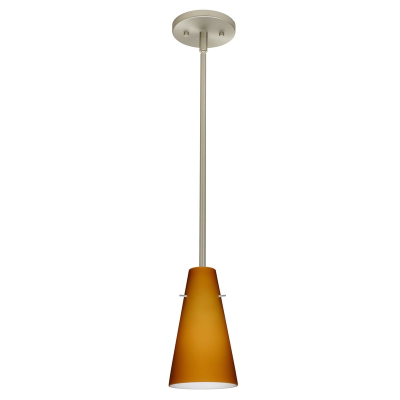 One Light Pendant from the Cierro Collection in Satin Nickel Finish by Besa