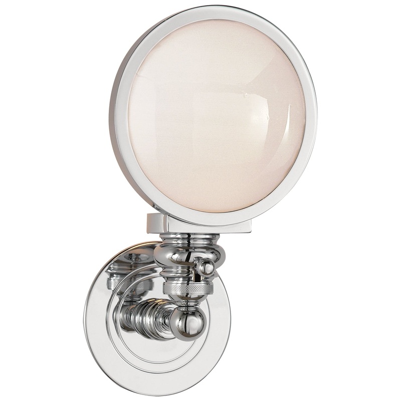 One Light Wall Sconce from the Boston Collection in Chrome Finish by Visual Comfort Signature