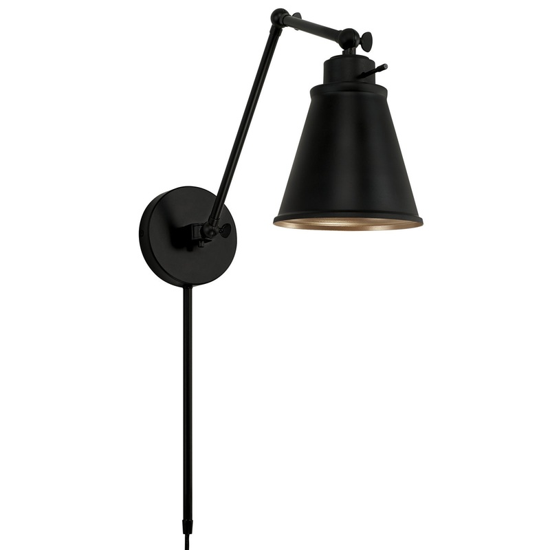 One Light Wall Sconce from the Shay Collection in Matte Black Finish by Capital Lighting