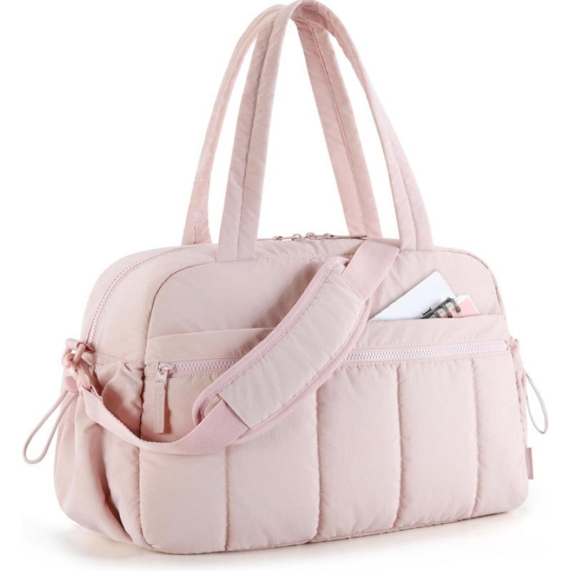 Pink Versatile Carry-On Travel Duffel Bag – Airline Personal Item Size with Waterproof Wet Pocket & Trolley Sleeve