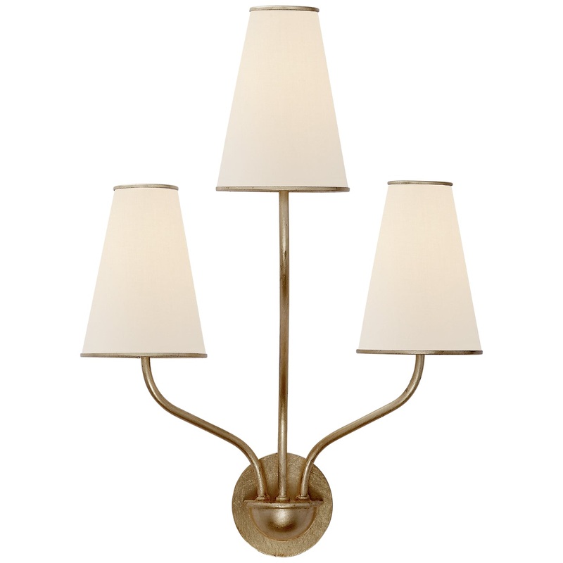 Three Light Wall Sconce from the Montreuil Collection in Gild Finish by Visual Comfort Signature