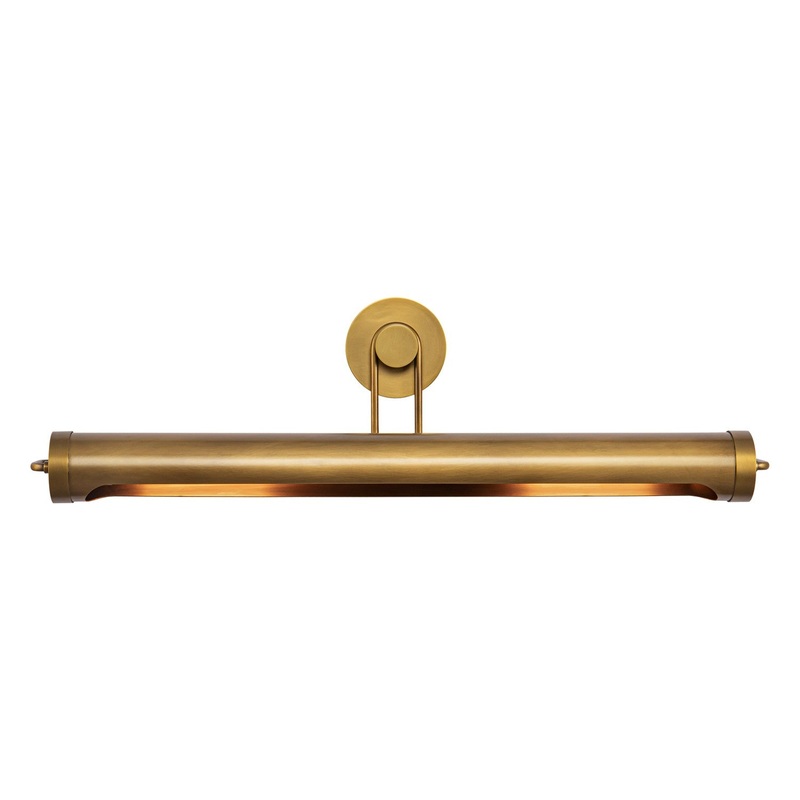 Two Light Picture Light from the Wynwood Collection in Vintage Brass Finish by Alora