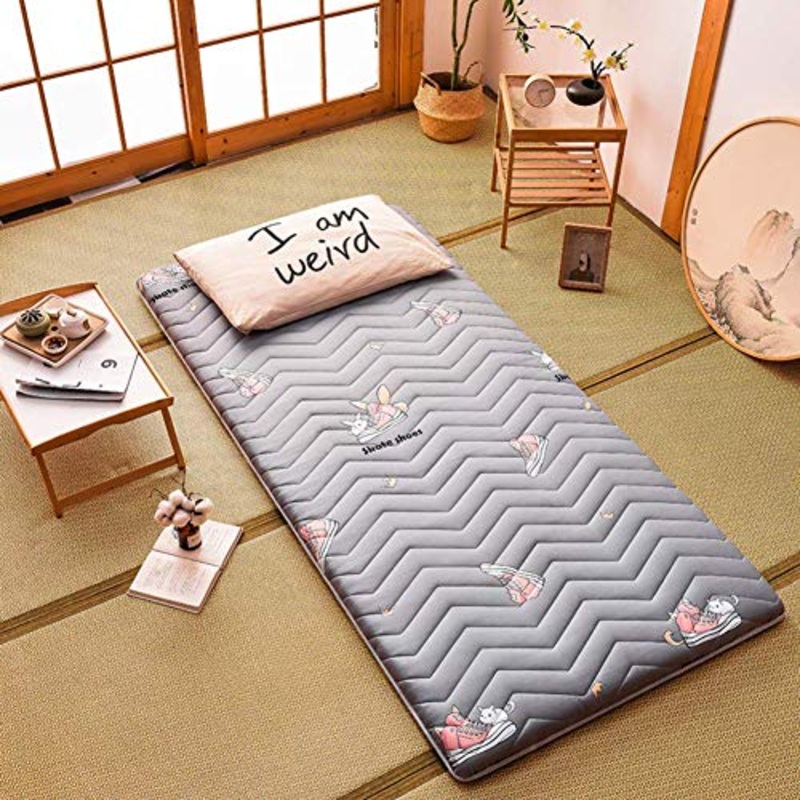 Z&HA Tatami Tappetino, 5 cm di Spessore Tappetino futon MattressTopper Tradizionale Giapponese futon ispessite Queen Size Standard Dimensione Dorm,L,90×190 cm