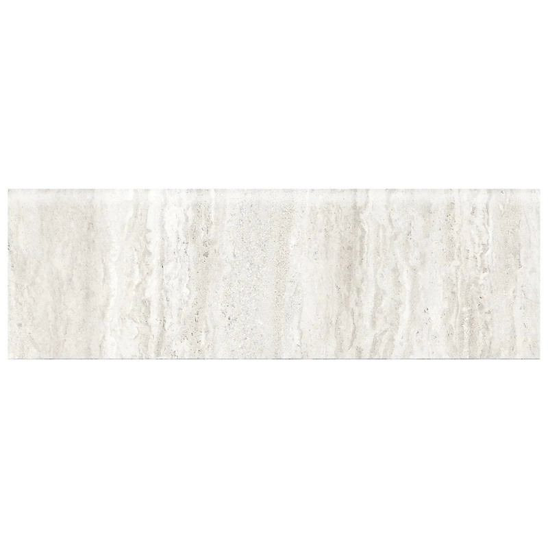 3″ x 10″ Bullnose Precept Ivory Glossy Porcelain Trim 56-512