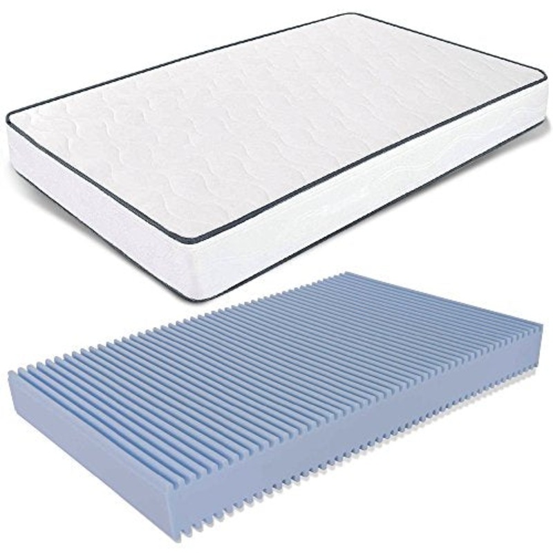 AILIME SRL Materasso alla Francese 140X185X14 CM Ortopedico con Dispositivo Medico LASTRA WATERFOAM su Misura