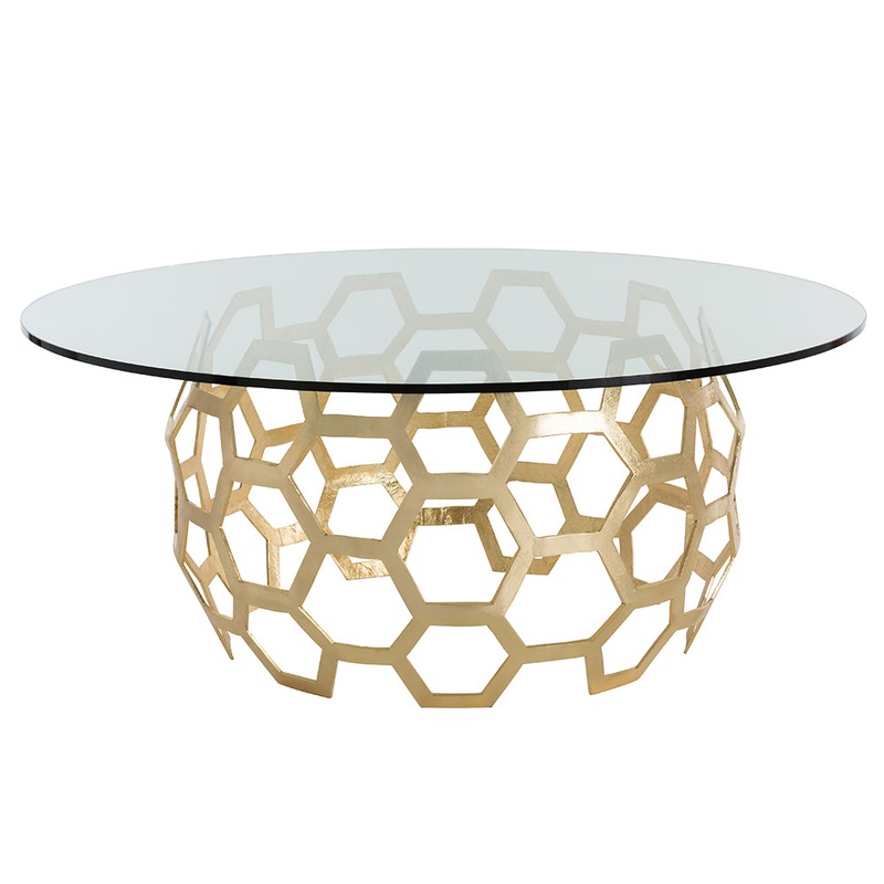 Arteriors DS2012 Dolma Dining Table Gold Leafed Aluminum (Discontinued)