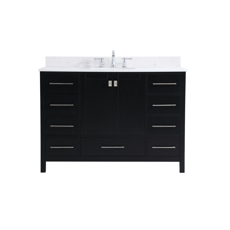 Bathroom Vanity Set from the Irene Collection in Black Finish by Elegant Lighting