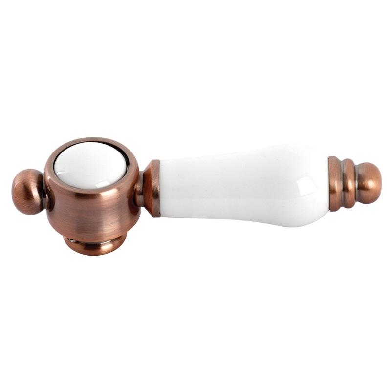Bel-Air KSDH761BPLAC Porcelain Lever Diverter Handle, Antique Copper